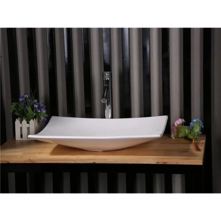 Раковина-чаша CeramaLux 78123A 60x39 см, накладная, белый