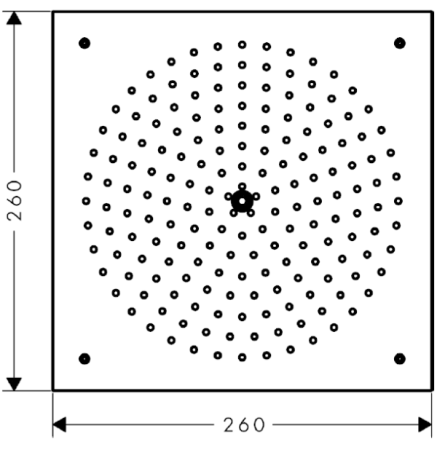Верхний душ hansgrohe Raindance Air 1 jet 26472000