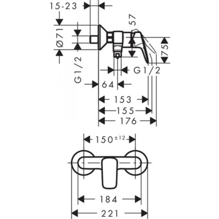 Смеситель для душа hansgrohe Logis ВМ 71601000