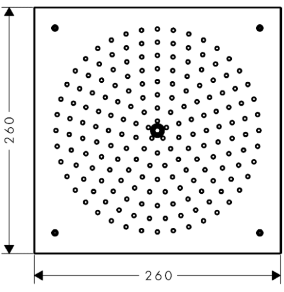 Верхний душ hansgrohe Raindance Air 1 jet 26472000
