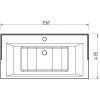 Раковина 93x47,5 см Caprigo Valletta Y-090B
