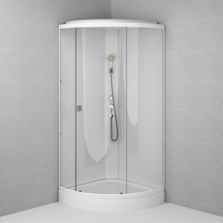 Душевая кабина AM.PM X-Joy W88C-301-090WT64 стекло прозрачное профиль белый