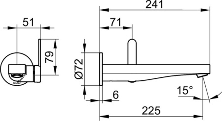 Смеситель для раковины Keuco IXMO Flat 59516371301 черный матовый
