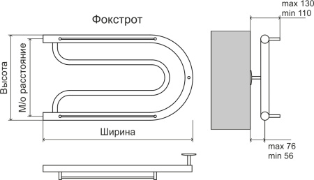 Водяные полотенцесушители с полкой в Москве и МО
