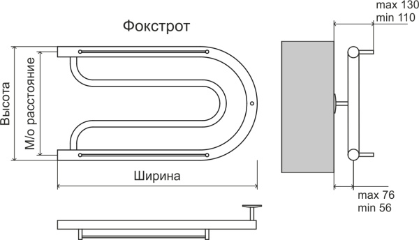 Водяные полотенцесушители с полкой в Москве и МО