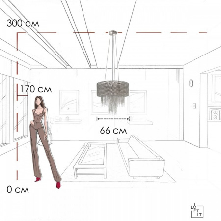Подвесной светильник Loft it Opera 10406/660