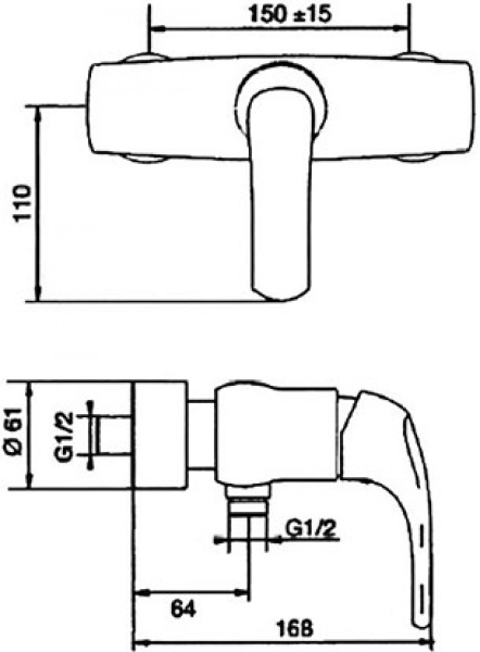 Смеситель для душа Jacob Delafon Nateo E71253-CP хром