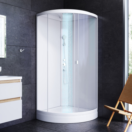 Душевая кабина AM.PM X-Joy W88C-301-090WT64 стекло прозрачное профиль белый