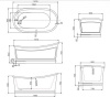 Акриловая ванна BelBagno 168х90 BB32 белый глянец