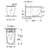 Чаша напольного безободкового унитаза Grohe Essence Ceramic 3957200H
