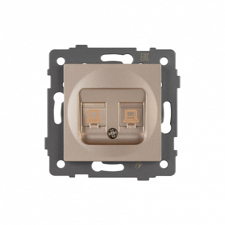 Розетка двойная RJ-12 и Ethernet RJ-45, без рамки Arlight SCT 049850