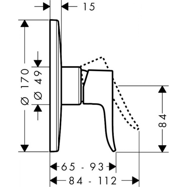 Смеситель для душа hansgrohe Metris 31652000