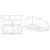 Акриловая ванна SSWW M702W 180x75 см, отдельностоящая, белый