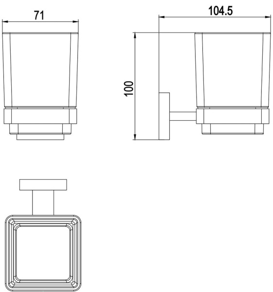 Стакан для зубных щеток Timo Selene 17033/17