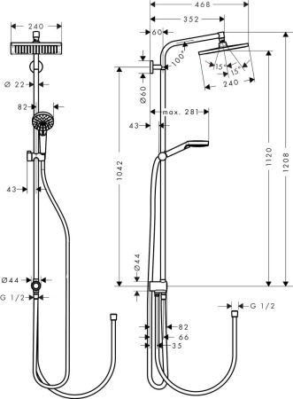 Душевая стойка hansgrohe Crometta 27289000