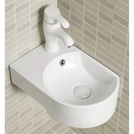 Раковина CeramaLux 9273R 41x27 см R, рукомойник, белый
