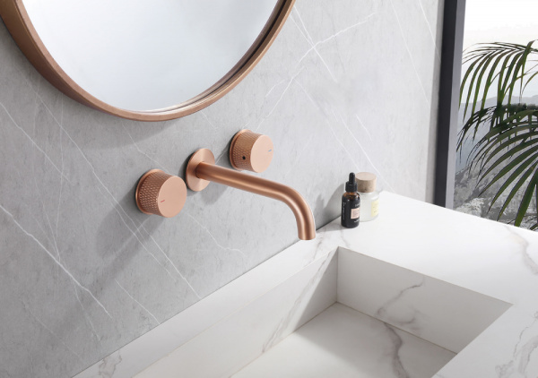 Смеситель для раковины Abber Wasser Kreis AF81122MRG золото