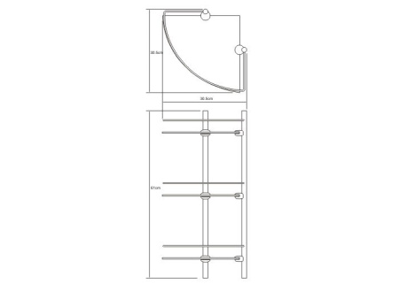 Полка стеклянная WasserKRAFT K-3133