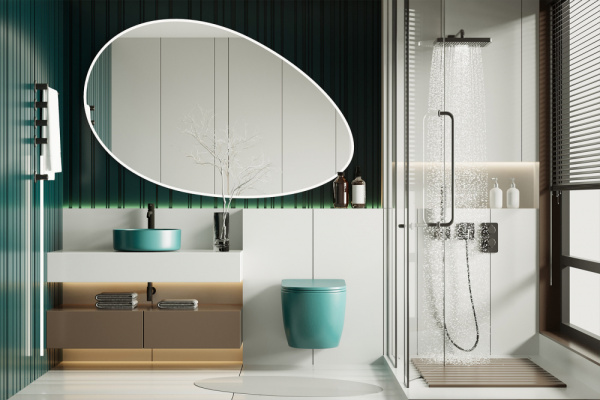 Унитаз подвесной Abber Bequem AC1101MBG зеленый