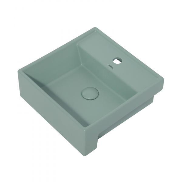 Раковина накладная Abber Rechteck 41 AC2208MCG светло-зеленая матовая