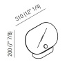 Косметическое зеркало Agape Constellation ACOM0301MC белый