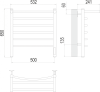 Классик с/п П6 500х650 электро Полотенцесушитель TERMINUS