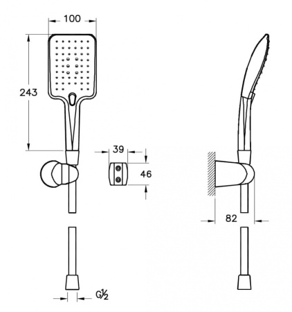 Душевая система Vitra Win S A49265EXP хром