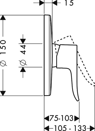 Смеситель для душа hansgrohe Metris 31685000