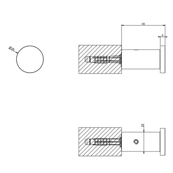Крючок Gessi 316 54821#707 черный