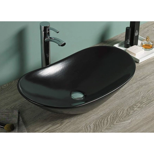 Раковина-чаша CeramaLux 7811AMB 61,5x36 см, накладная, черный матовый