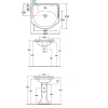Раковина 62x52 см Globo Paestum PA057.bi*1