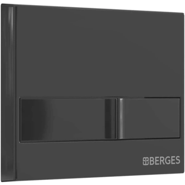 Инсталляция для унитаза Berges Novum L6 040216 с кнопкой смыва, черный глянец