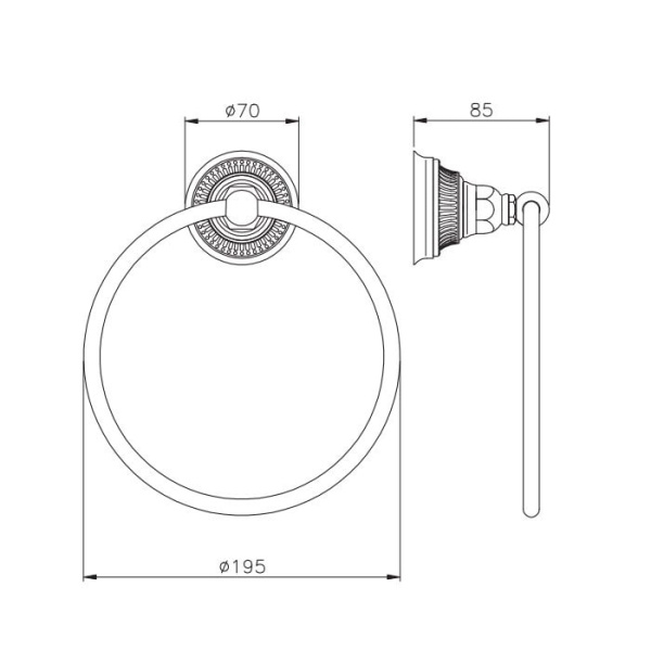 Полотенцедержатель Nicolazzi Impero 20 1485CR36