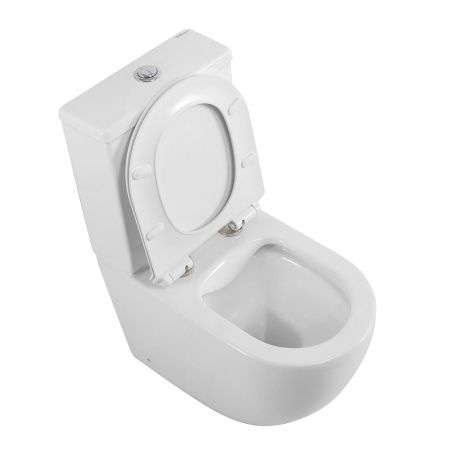 Унитаз-компакт безободковый BelBagno AMANDA BB051CPR с сиденьем BB076SC