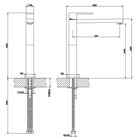 Смеситель для раковины Gessi Rettangolo 11924#031