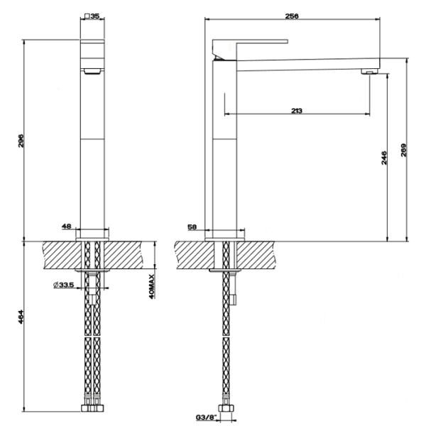 Смеситель для раковины Gessi Rettangolo 11924#031