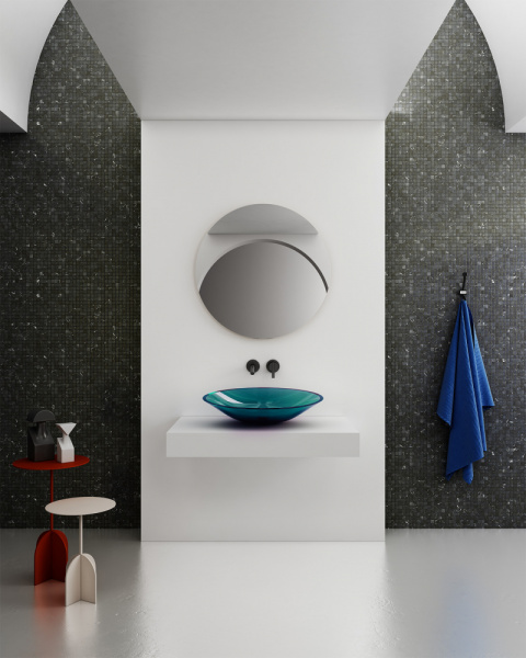 Раковина Abber Kristall 53 AT2812Aquamarin аквамарин