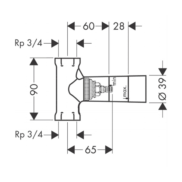 Встраиваемая часть запорного вентиля Axor 16970180