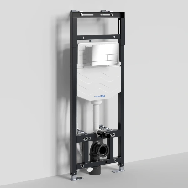 Инсталляция для унитаза WasserKRAFT Alme 15 15TLT.010.ME.CH04 с кнопкой смыва, хром