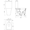 Чаша напольного безободкового унитаза BelBagno Regina BB104CP