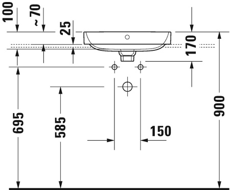 Раковина Duravit Happy D.2 Plus 2360500000
