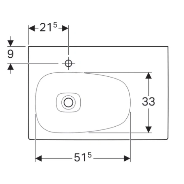 Раковина 75x50 см Geberit Citterio 500.545.01.1