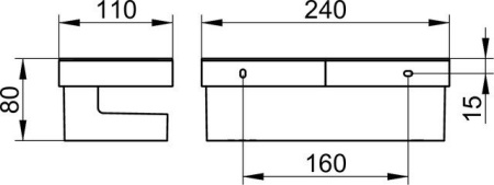 Полочка Keuco Moll 12758010001 хром/антрацит