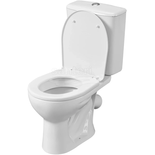 Унитаз-компакт Santeri Orion 1.P400.8.S00.00B.F (4607143310865) косой выпуск, с сиденьем, белый