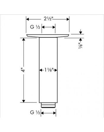 Кронштейн для верхнего душа hansgrohe 27479820