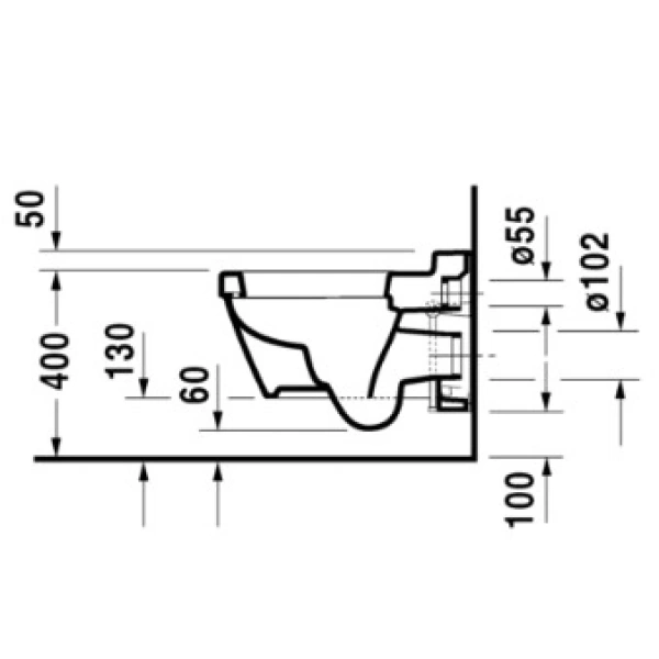 Унитаз подвесной Duravit 2nd Floor 2220090000 альпийский белый