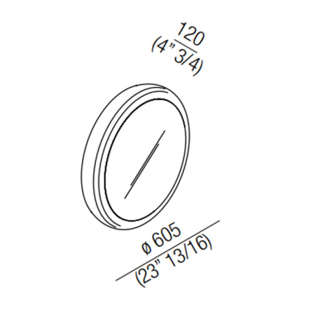Зеркало Agape Nudo 60 ASPE0599L