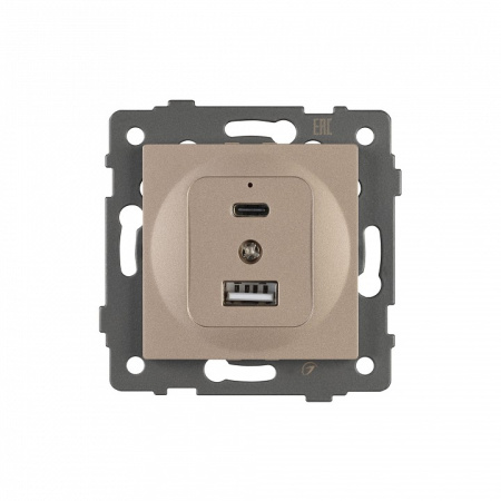 Механизм розетки 2хUSB type A и C Arlight SCT 049841
