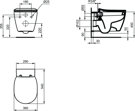 Унитаз подвесной Ideal Standard Connect E772101
