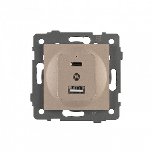 Механизм розетки 2хUSB type A и C Arlight SCT 049841